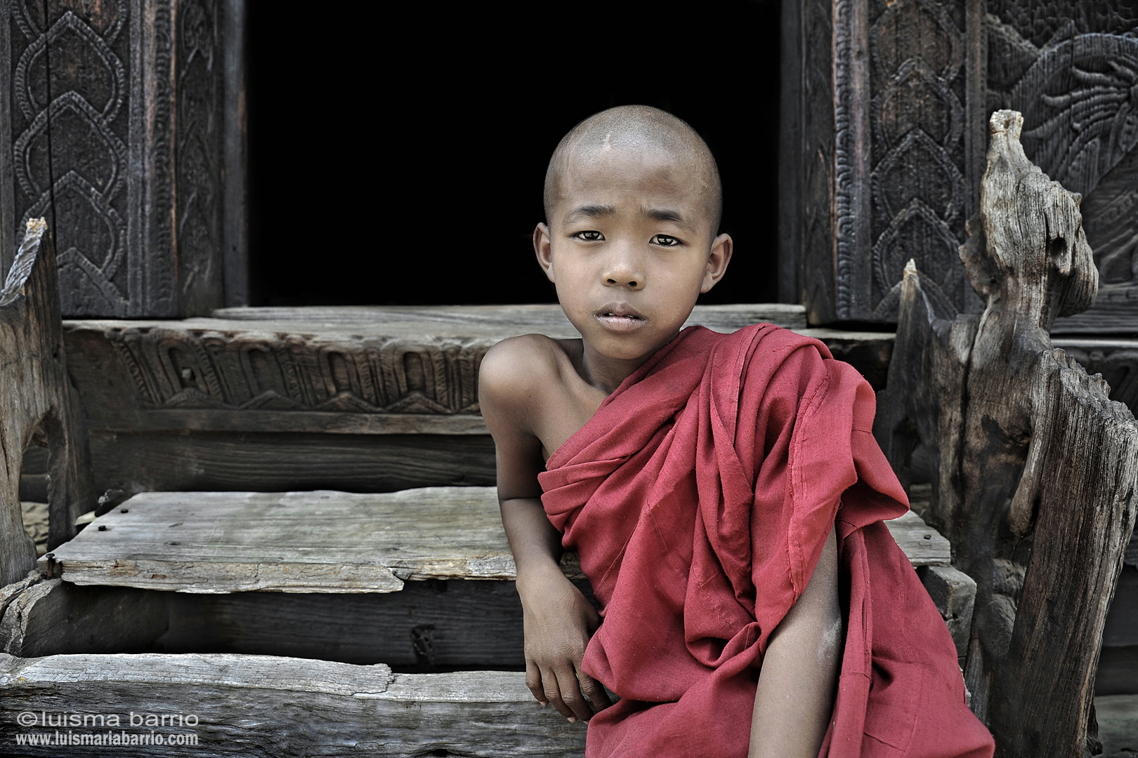 portrait buddhist monk burma myanmar